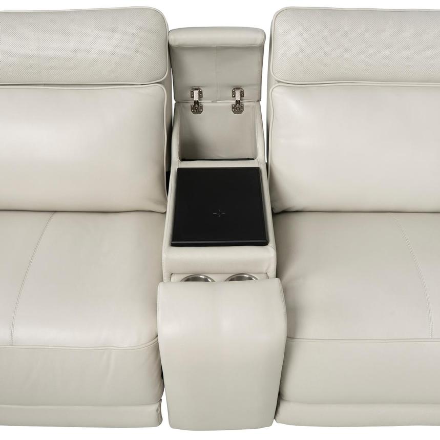 Rumba Leather Power Reclining Sectional with 6PCS/3PWR  alternate image, 7 of 16 images.