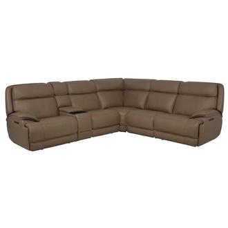 Mambo Leather Power Reclining Sectional with 6PCS/2PWR