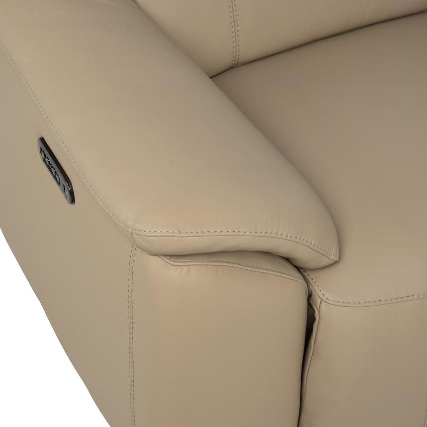 Cordova Dark Cream Leather Power Reclining Sectional with 6PCS/3PWR  alternate image, 7 of 9 images.