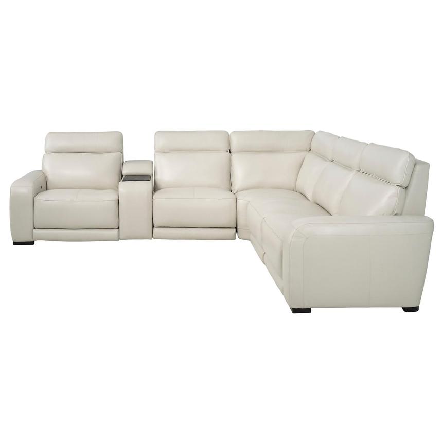 Rumba Leather Power Reclining Sectional with 6PCS/2PWR  alternate image, 3 of 16 images.