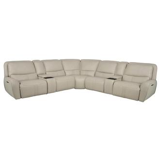 Tango Leather Power Reclining Sectional with 7PCS/3PWR