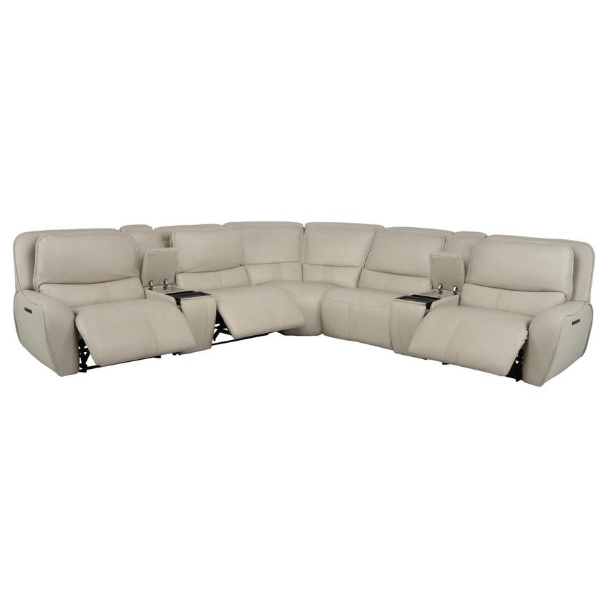 Tango Leather Power Reclining Sectional with 7PCS/3PWR  alternate image, 3 of 16 images.