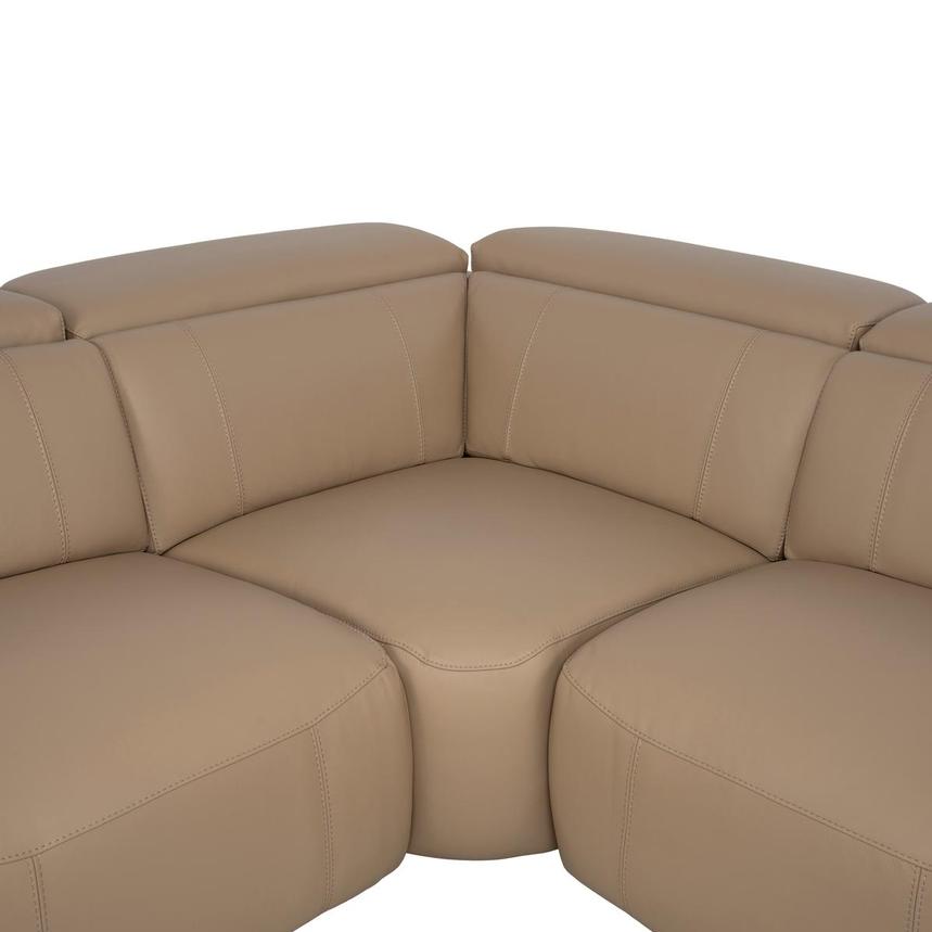 Cordova Dark Cream Leather Power Reclining Sectional with 7PCS/3PWR  alternate image, 5 of 13 images.