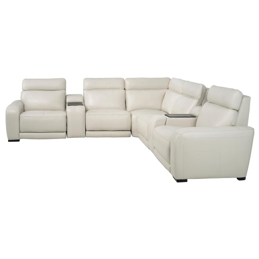 Rumba Leather Power Reclining Sectional with 7PCS/3PWR alternate image, 3 of 18 images.