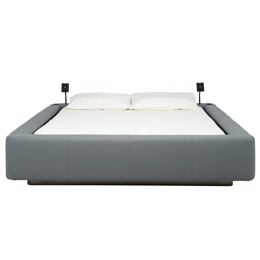 Cassie Party Grey King Platform Bed w/3 Backrests  alternate image, 2 of 4 images.