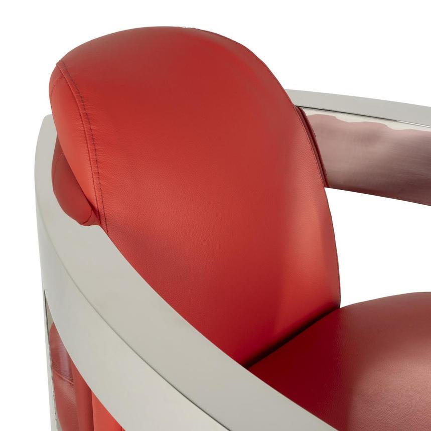 Aviator II Red Leather Accent Chair  alternate image, 6 of 8 images.