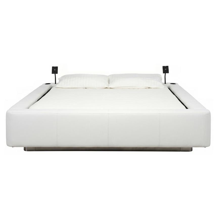 Cassie Party White King Platform Bed w/3 Backrests alternate image, 2 of 4 images.