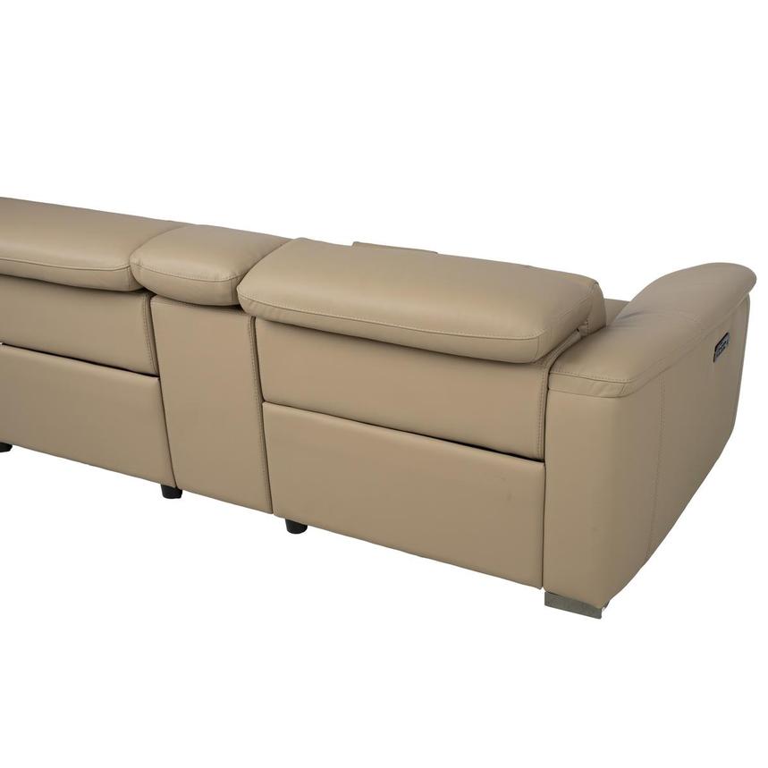 Cordova Dark Cream Home Theater Leather Seating with 5PCS/3PWR alternate image, 5 of 12 images.