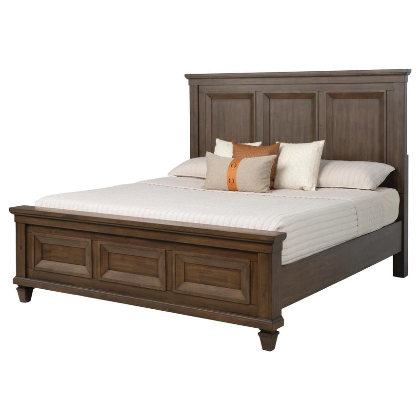 Marisol Brown King Panel Bed main image, 1 of 7 images.