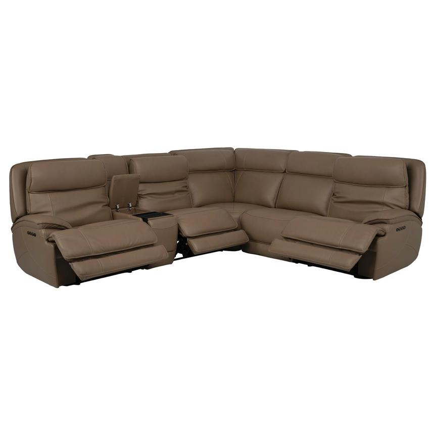 Mambo Leather Power Reclining Sectional with 6PCS/3PWR alternate image, 2 of 12 images.