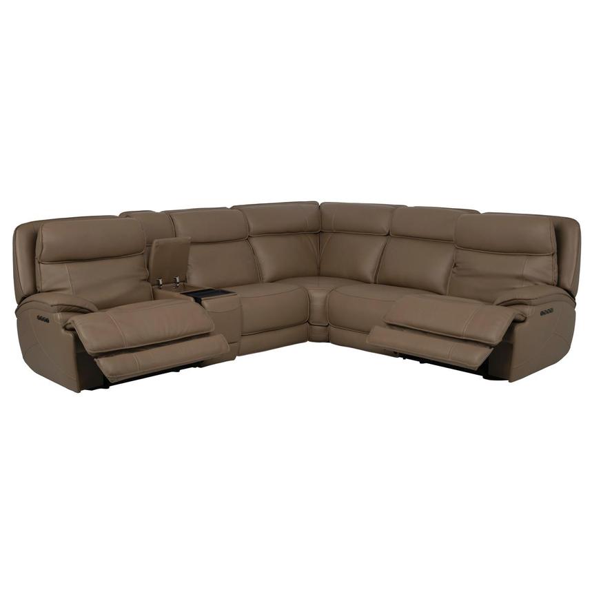 Mambo Leather Power Reclining Sectional with 6PCS/2PWR alternate image, 2 of 12 images.