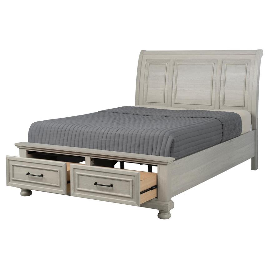 Arcadia Gray Queen Storage Bed  alternate image, 2 of 9 images.