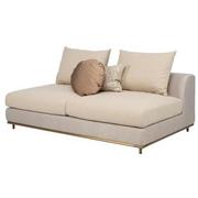 Hanna Beige Armless Loveseat  main image, 1 of 10 images.
