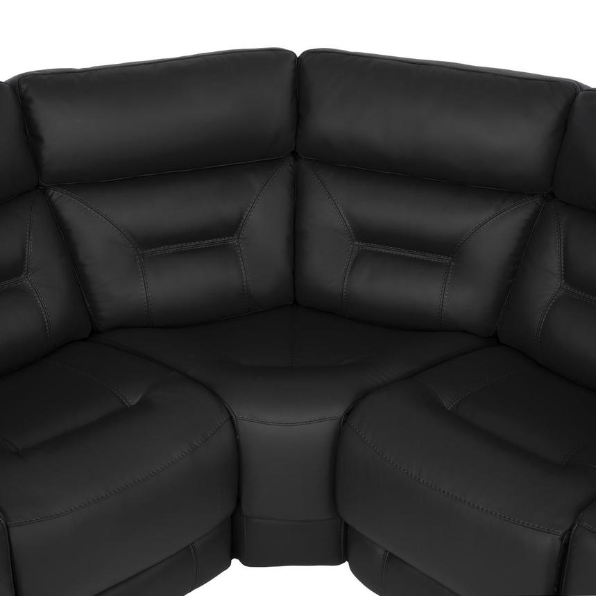 Palmer Dark Gray Leather Power Reclining Sectional with 4PCS/2PWR alternate image, 5 of 9 images.