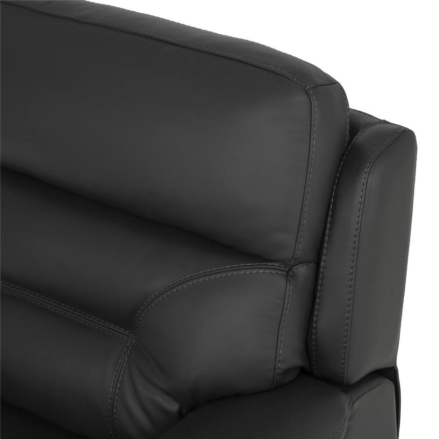 Palmer Dark Gray Leather Power Reclining Sectional with 4PCS/2PWR  alternate image, 6 of 9 images.