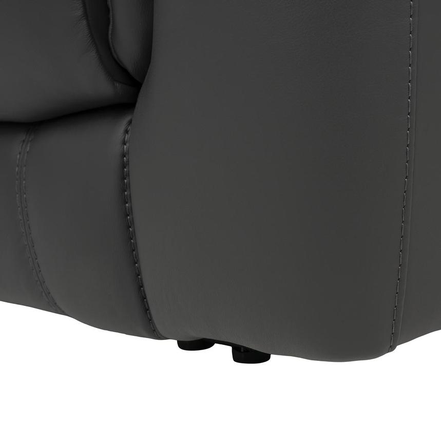 Palmer Dark Gray Leather Power Reclining Sectional with 6PCS/2PWR  alternate image, 10 of 11 images.