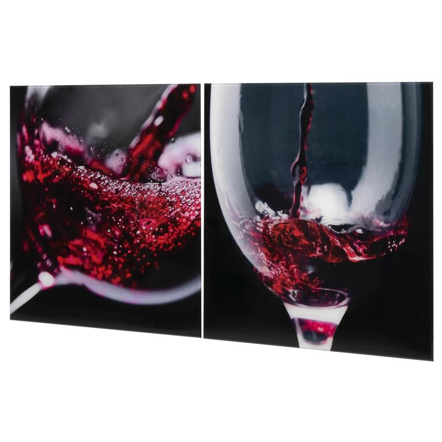 Crimson Pour Wall Art  alternate image, 2 of 3 images.