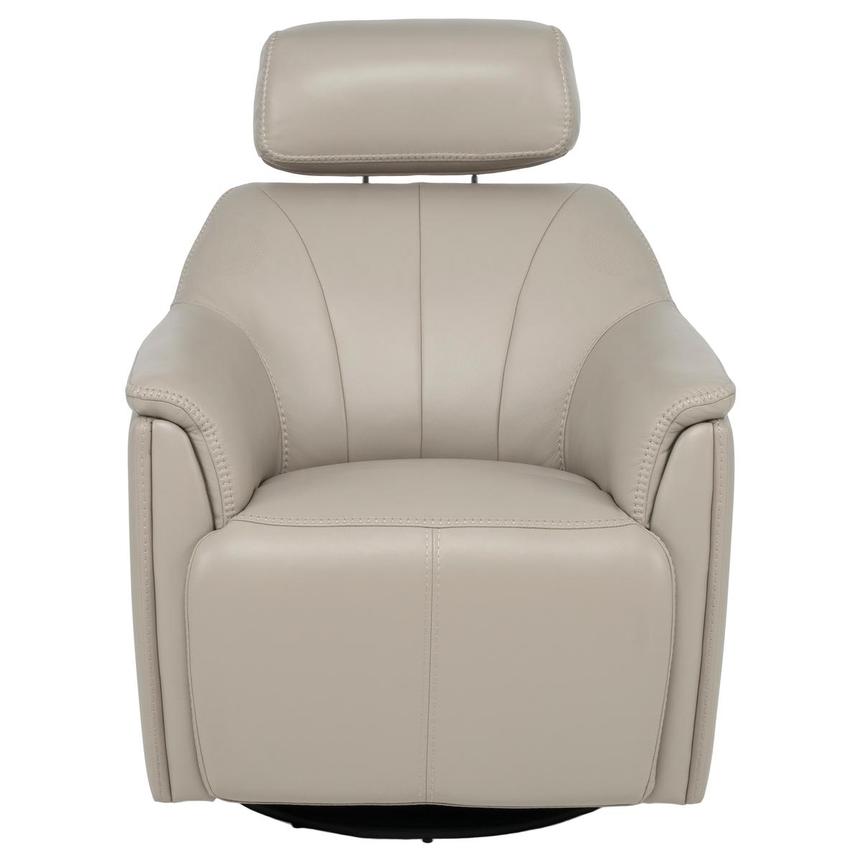 LuxTone Gray Leather Power Tilt Recliner alternate image, 2 of 12 images.
