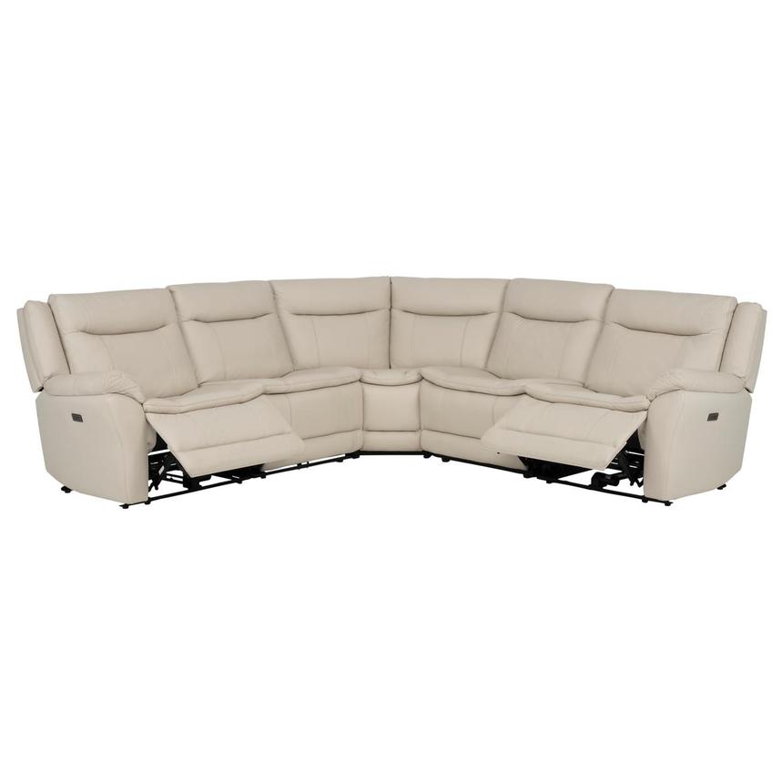 Benjamin Leather Sectional Sofa with 5PCS/2PWR alternate image, 3 of 10 images.