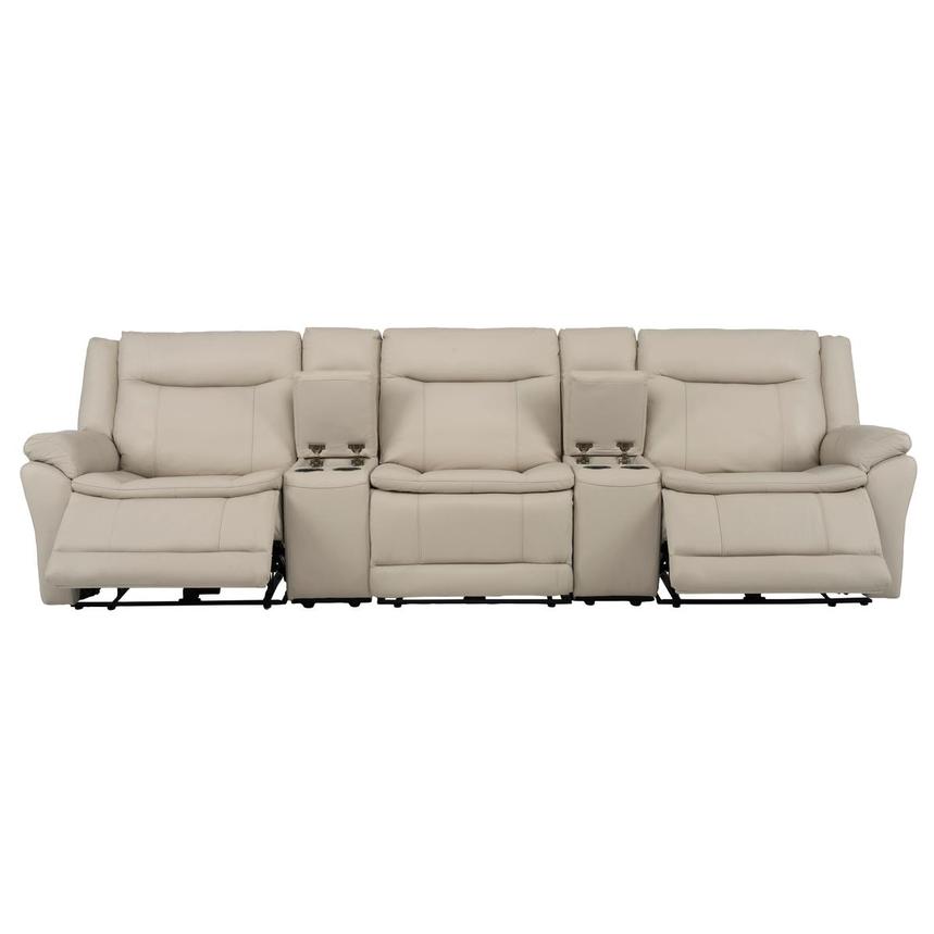 Benjamin Home Theater Leather Seating with 5PCS/2PWR  alternate image, 2 of 12 images.