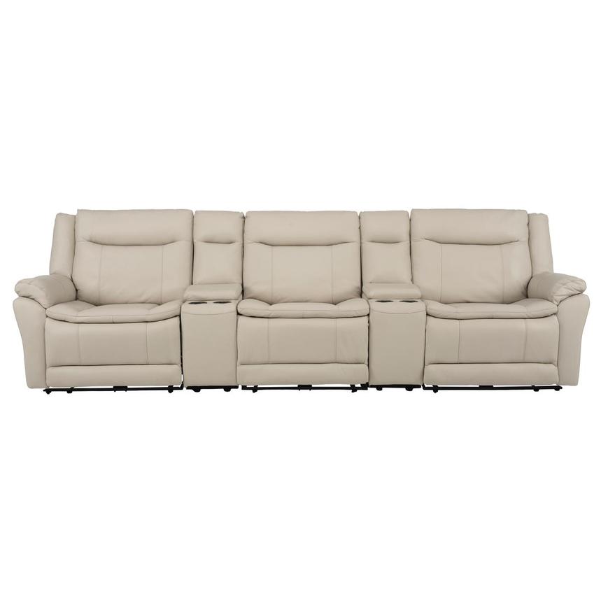 Benjamin Home Theater Leather Seating with 5PCS/2PWR  main image, 1 of 13 images.