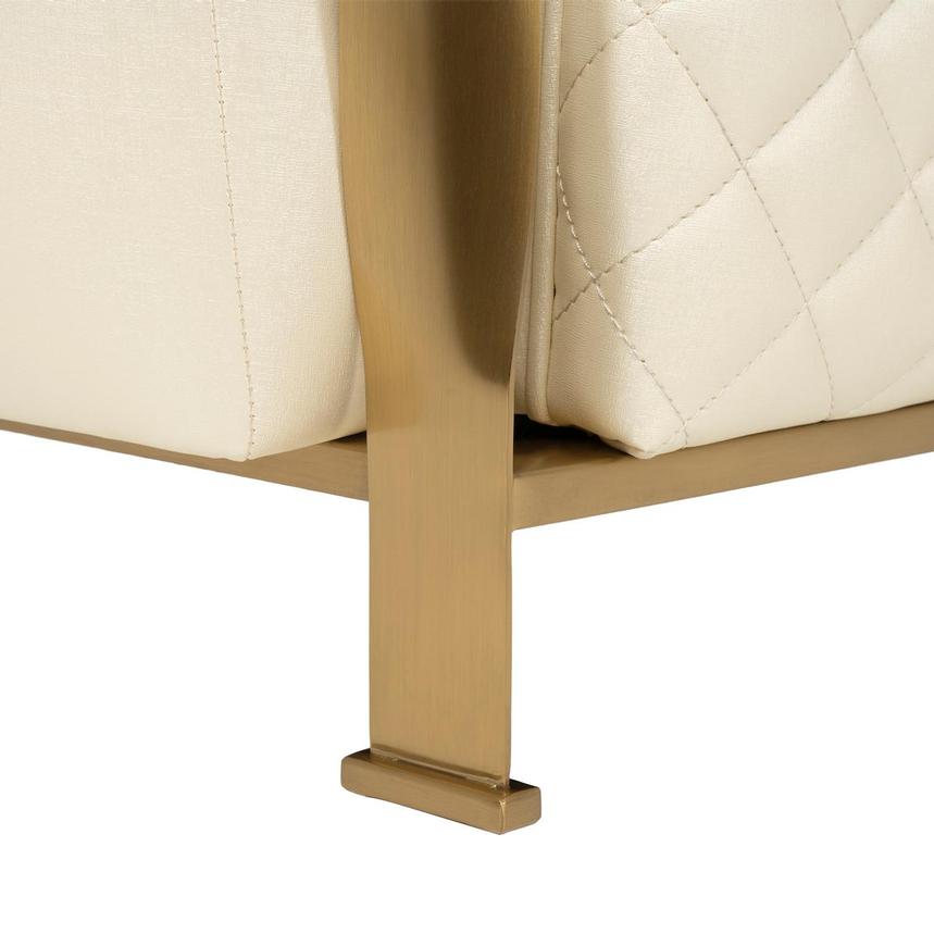 Maxi White/Gold Accent Chair  alternate image, 7 of 7 images.