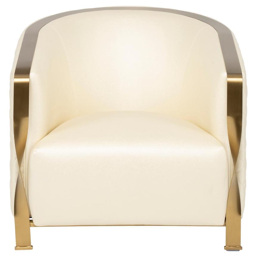 Maxi White/Gold Accent Chair  alternate image, 2 of 7 images.