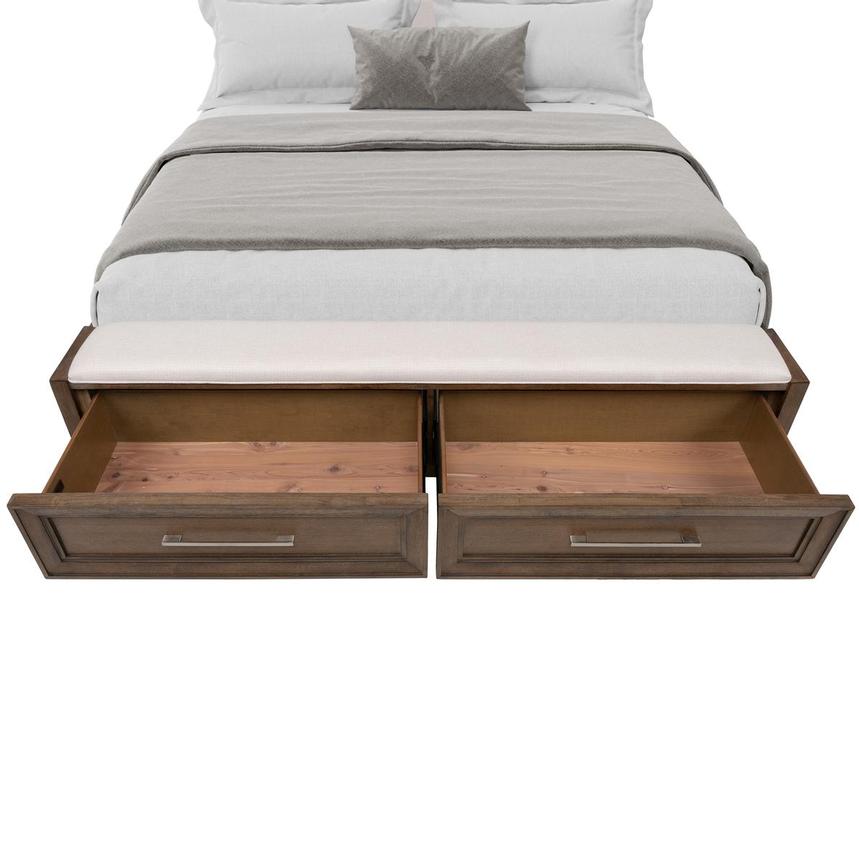 Vigo Brown King Storage Panel Bed  alternate image, 3 of 8 images.