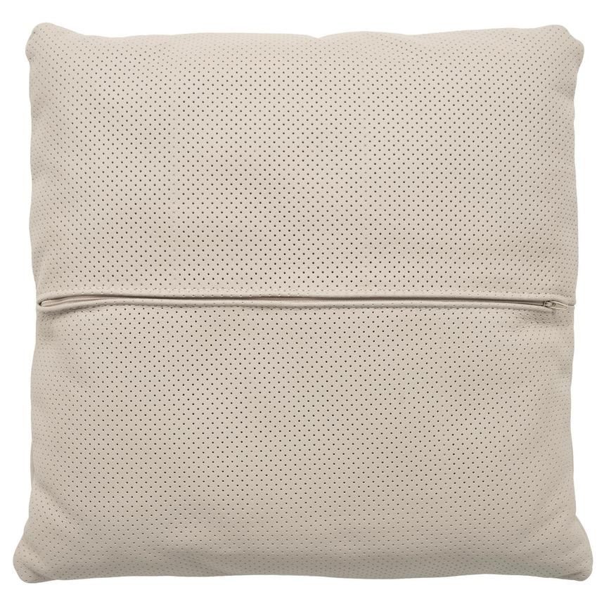 Byrne Oatmeal Leather Accent Pillow  alternate image, 2 of 4 images.