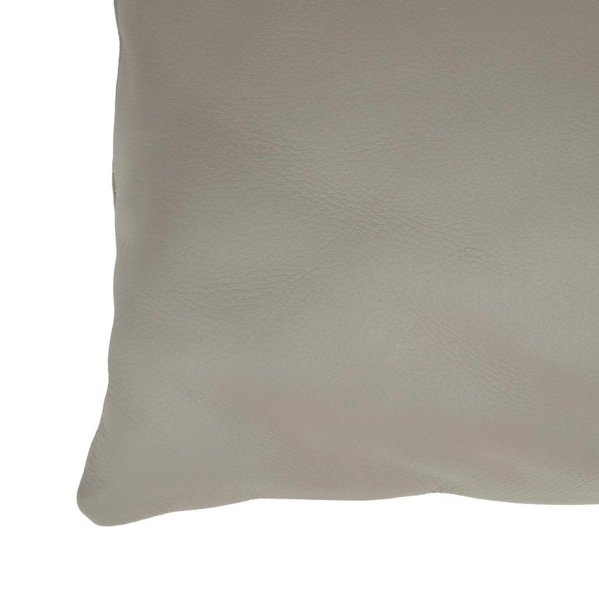 Byrne Gray Leather Accent Pillow alternate image, 3 of 4 images.
