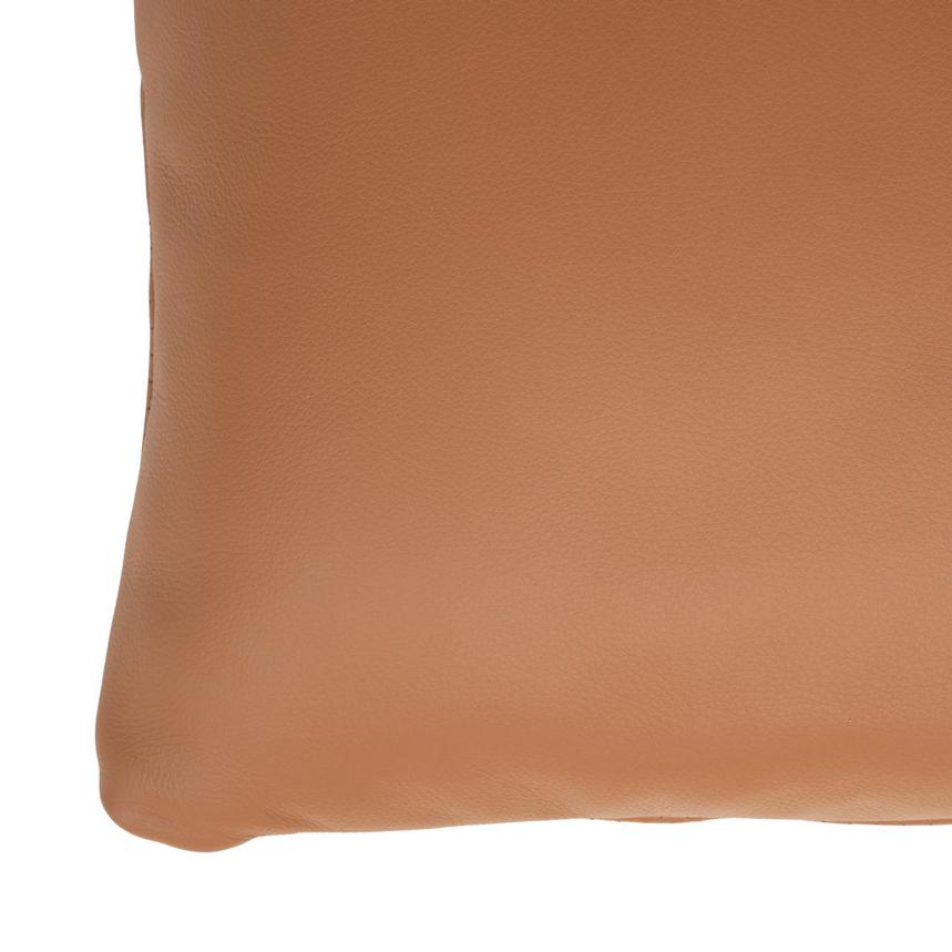 Byrne Pecan Leather Accent Pillow alternate image, 3 of 4 images.