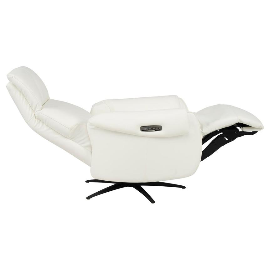Torrence White Leather Power Recliner  alternate image, 10 of 16 images.