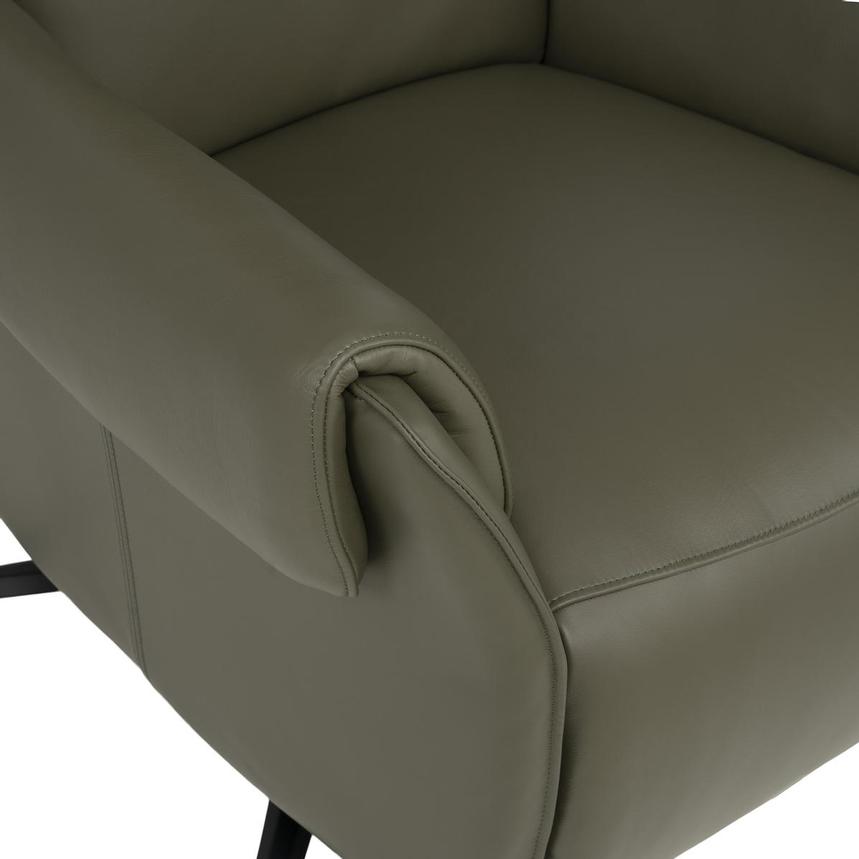 Torrence Green Leather Power Swivel Recliner w/Massage  alternate image, 15 of 17 images.