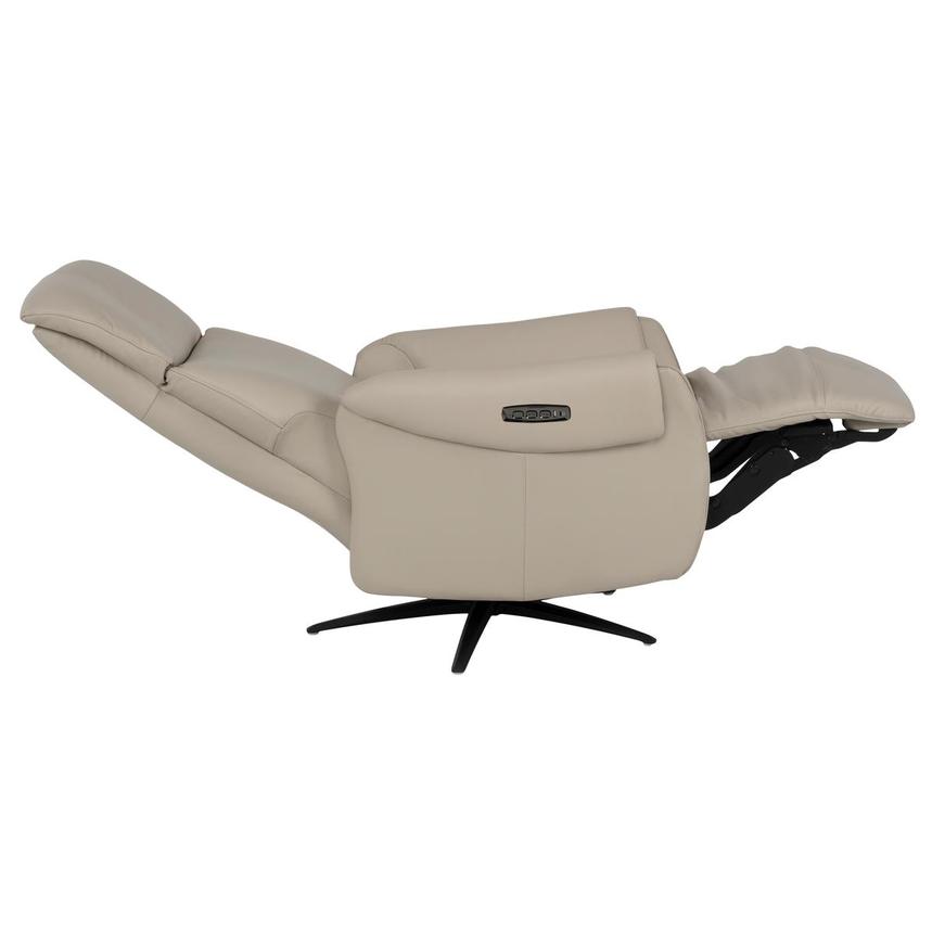 Torrence Taupe Leather Power Swivel Recliner w/Massage alternate image, 5 of 10 images.