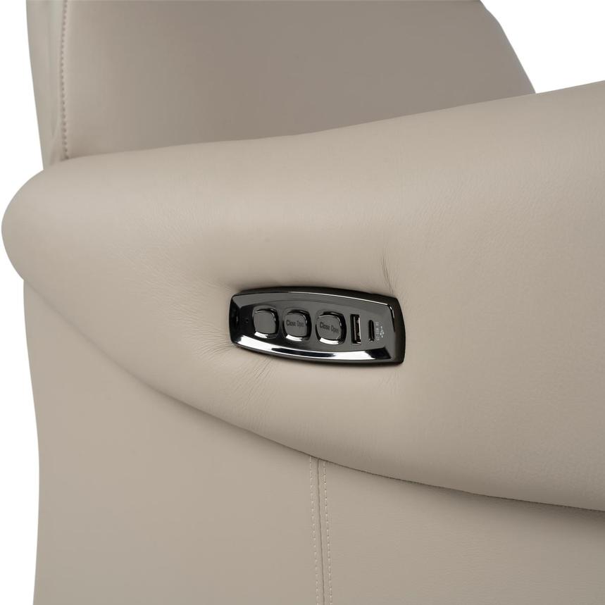 Torrence Taupe Leather Power Swivel Recliner w/Massage alternate image, 10 of 10 images.