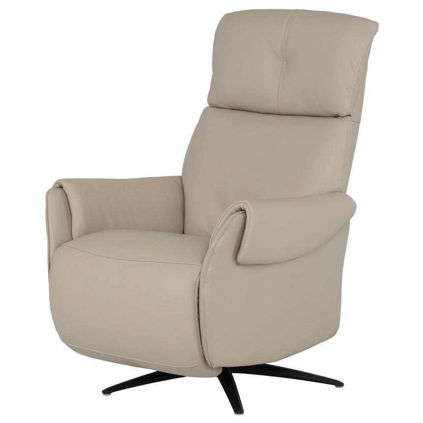 Torrence Taupe Leather Power Recliner main image, 1 of 9 images.