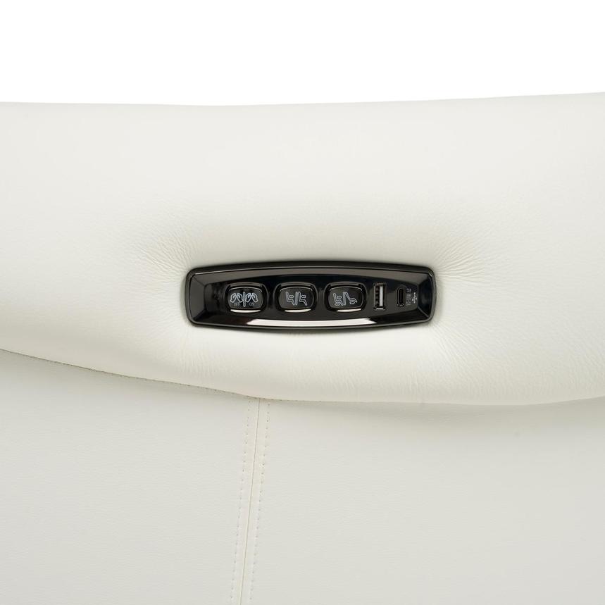 Torrence White Leather Power Recliner  alternate image, 15 of 16 images.