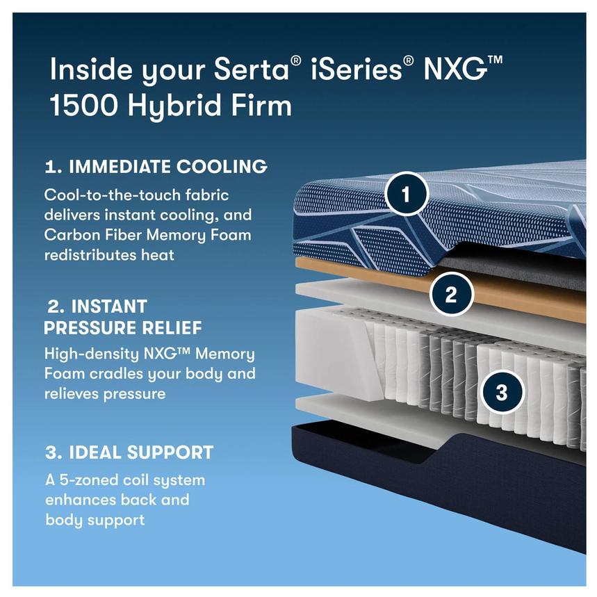 NXG 1500 Hybrid Firm Queen Mattress by Serta iSeries NXG alternate image, 3 of 9 images.