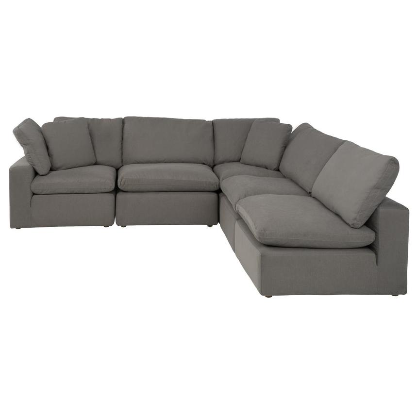 Nube II Gray Corner Sofa with 5PCS/3 Armless Chairs  alternate image, 2 of 9 images.