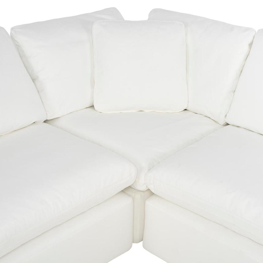 Nube II White Corner Sofa with 5PCS/3 Armless Chairs alternate image, 3 of 8 images.