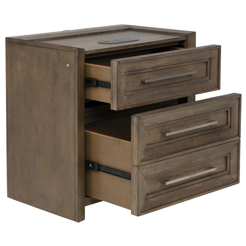 Vigo Brown Nightstand  alternate image, 3 of 15 images.