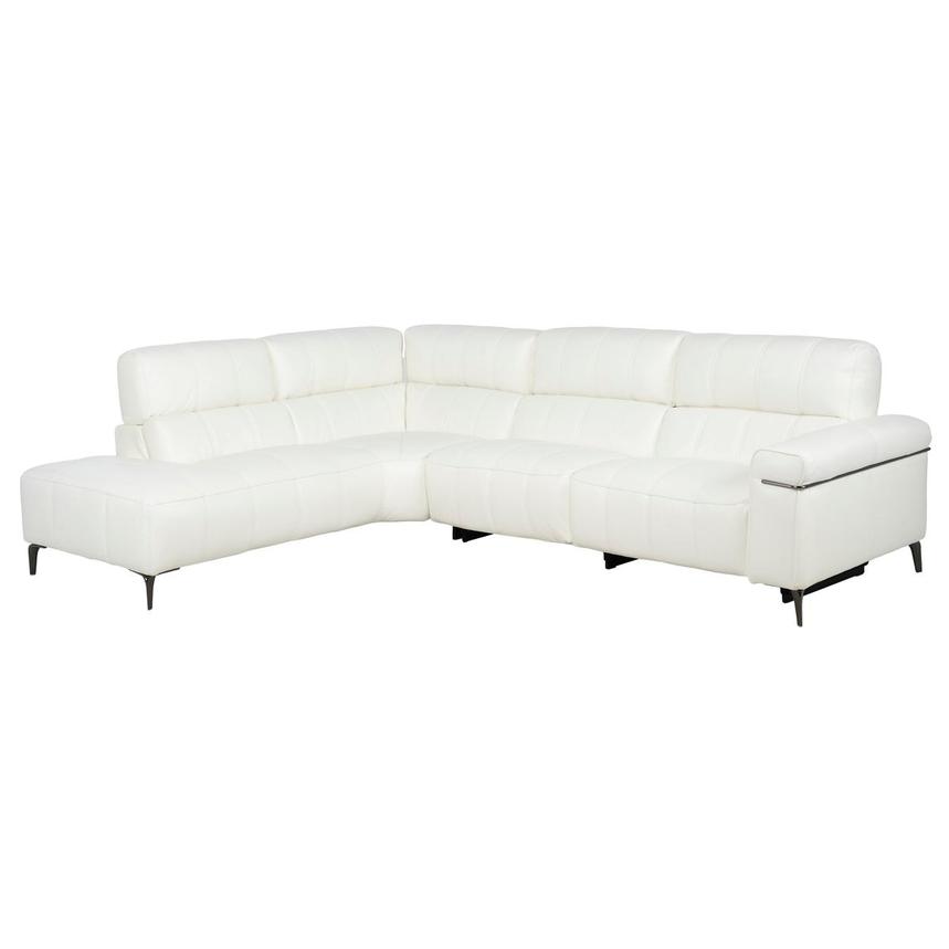 Montreal White Corner Sofa w/Left Chaise main image, 1 of 10 images.