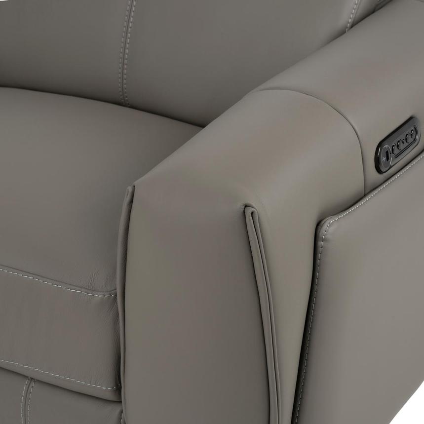 Luke 2.0 Dark Gray Home Theater Leather Seating with 5PCS/2PWR  alternate image, 5 of 12 images.