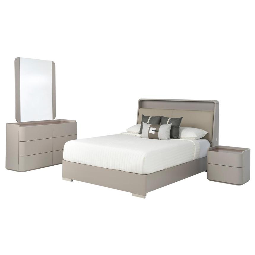 Ivana Gray/Brown 4-Piece Queen Bedroom Set main image, 1 of 5 images.