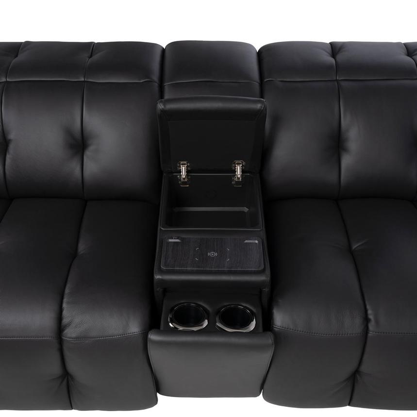 Obsidian Leather Power Reclining Sectional with 6PCS/3PWR  alternate image, 12 of 15 images.