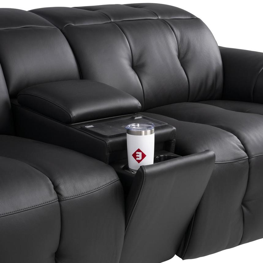 Obsidian Leather Power Reclining Sectional with 6PCS/3PWR  alternate image, 13 of 15 images.