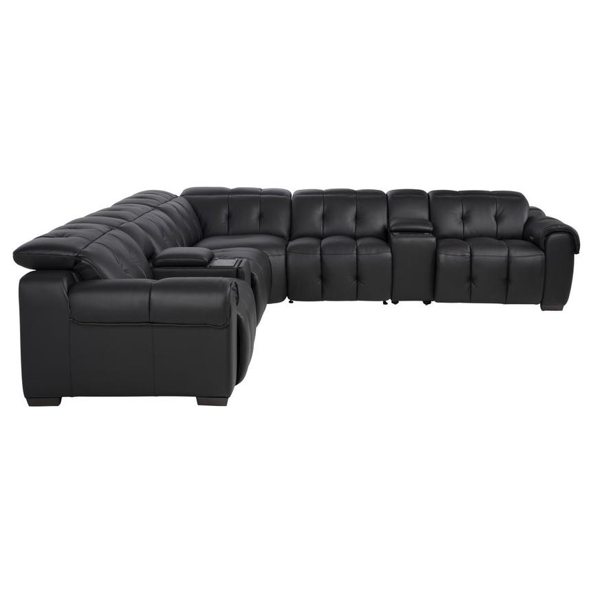 Obsidian Leather Power Reclining Sectional with 7PCS/3PWR  alternate image, 3 of 15 images.