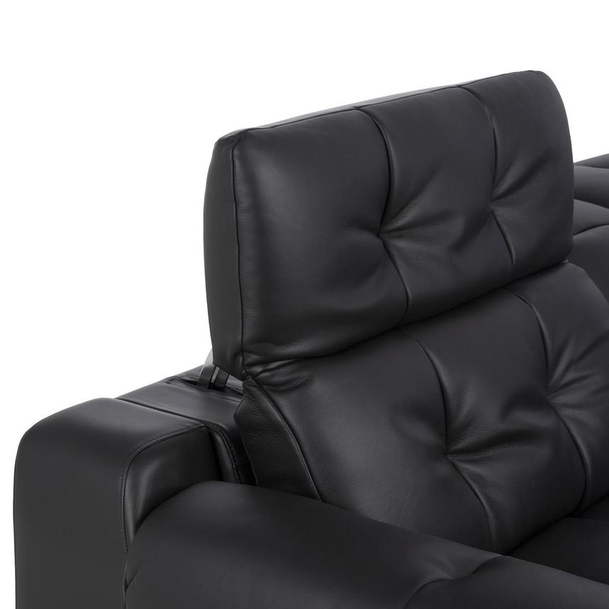 Obsidian Home Theater Leather Seating with 5PCS/2PWR  alternate image, 10 of 12 images.