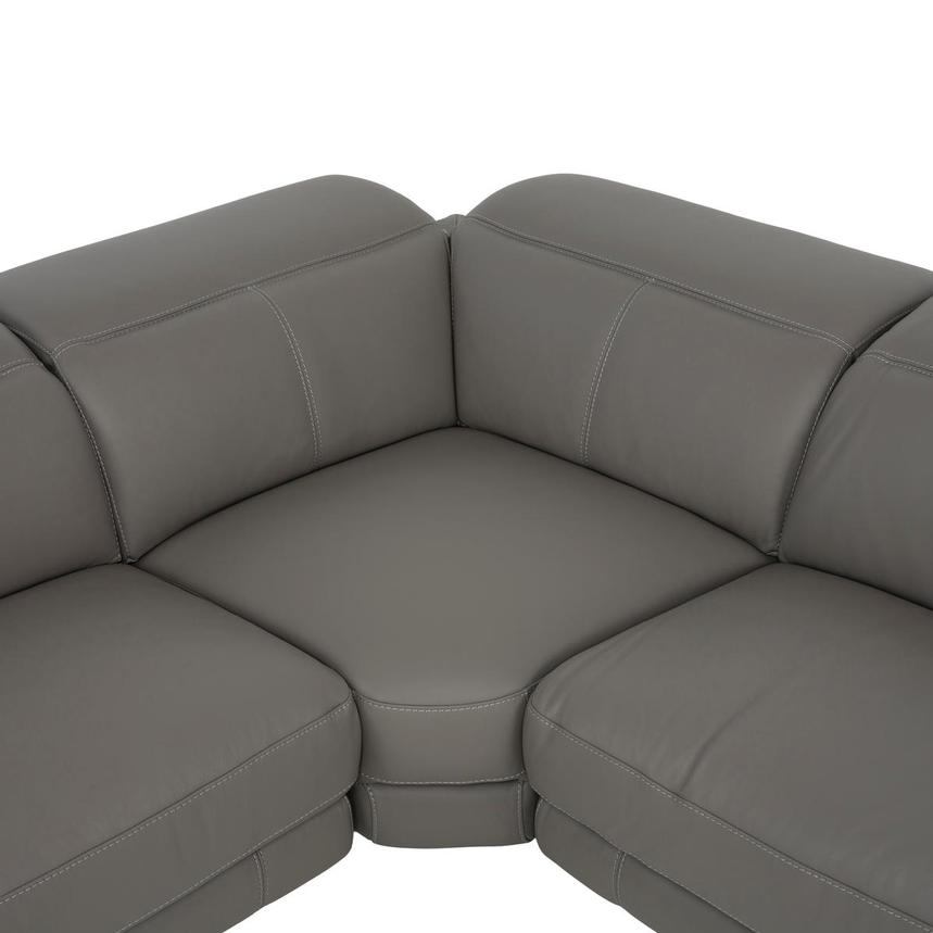 Luke 2.0 Dark Gray Leather Power Reclining Sectional with 7PCS/3PWR  alternate image, 5 of 12 images.