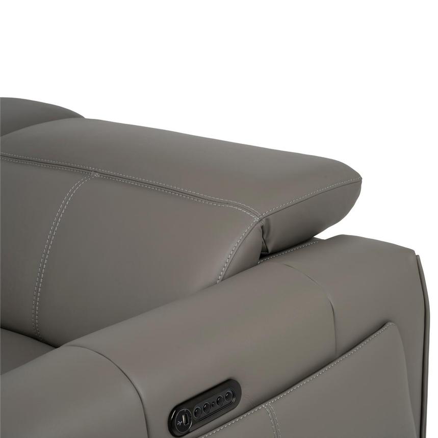 Luke 2.0 Dark Gray Leather Power Reclining Sectional with 6PCS/3PWR  alternate image, 10 of 14 images.